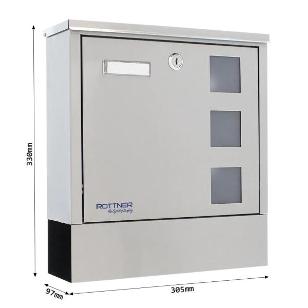 Rottner Briefkasten Lago Inox T06331